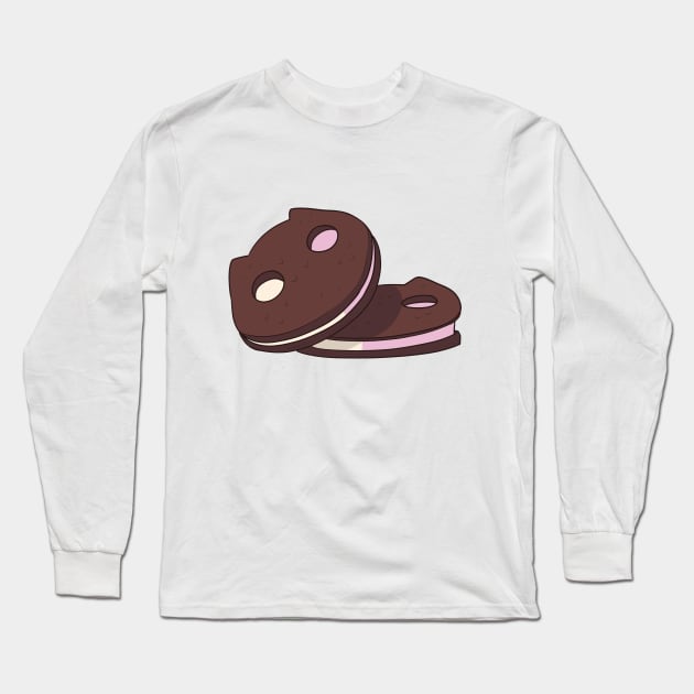 Cookie Cat Pile Long Sleeve T-Shirt by Bioticsheep